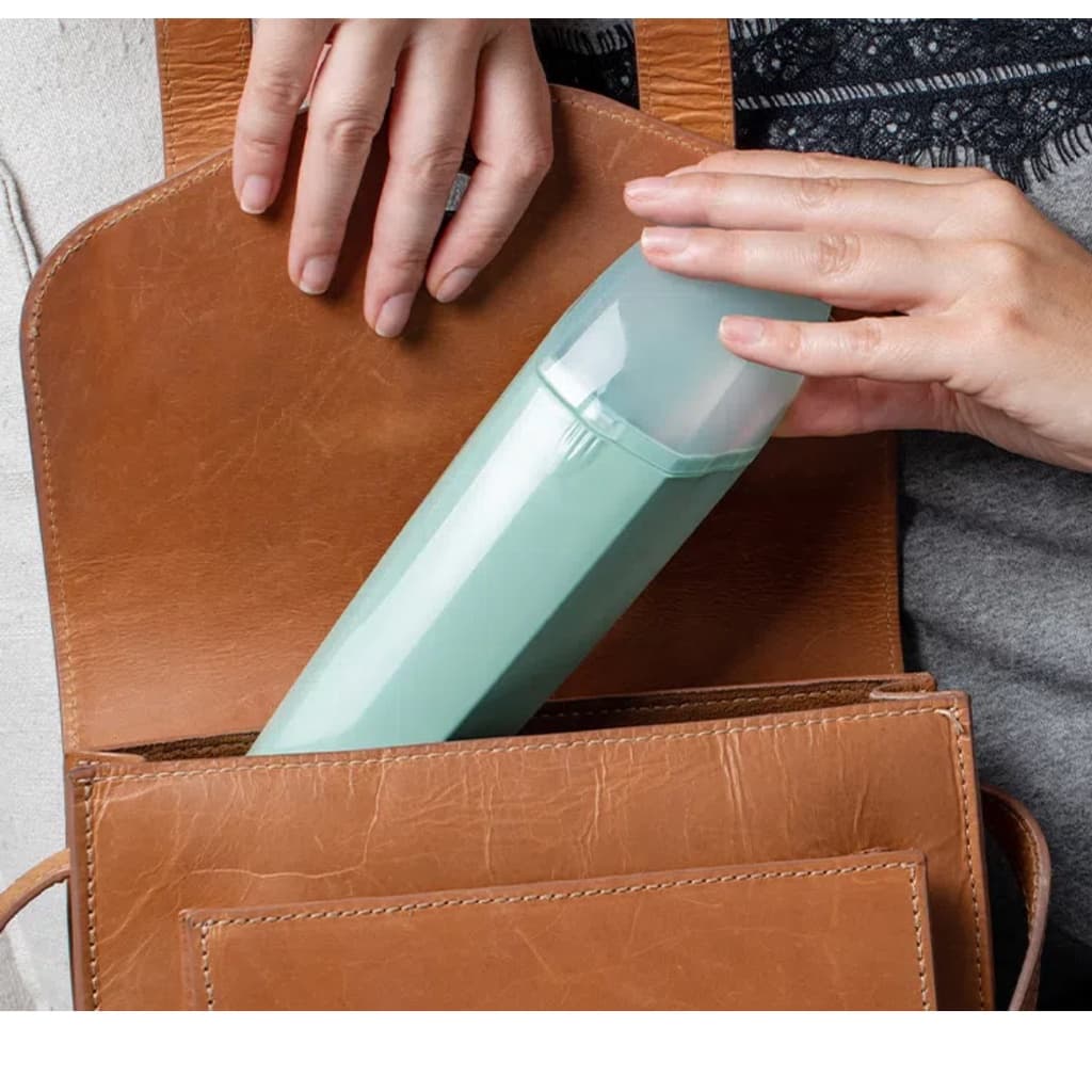 Estojo Porta Escova de Dente e Creme Dental Portátil Para Bolsa Academia Viagem Verde