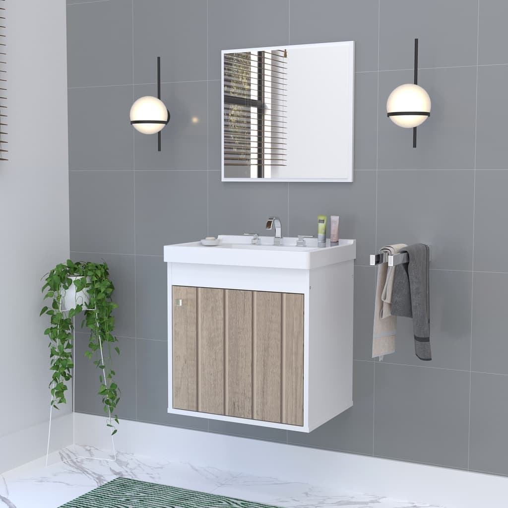 Gabinete Banheiro Armario Cuba Pia 100% Mdf  - Veneto