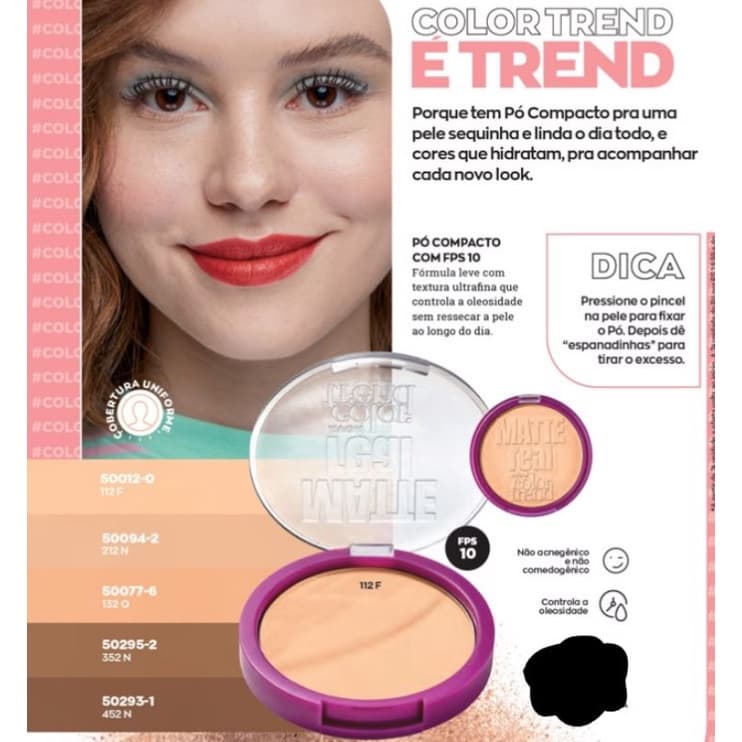 Pó compacto Matte Real Color Trend 7g