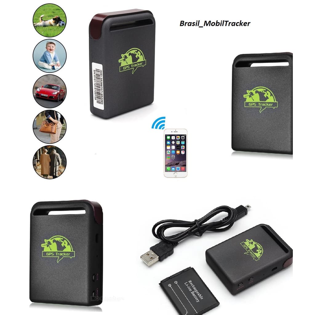 Rastreador Tracker/tk 102b/gps Detetive/carregador Usb/tk102