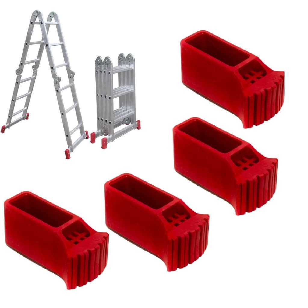 Pé Sapata Borracha Escada Articulada Multifuncional Botafogo (Kit 4 Un)
