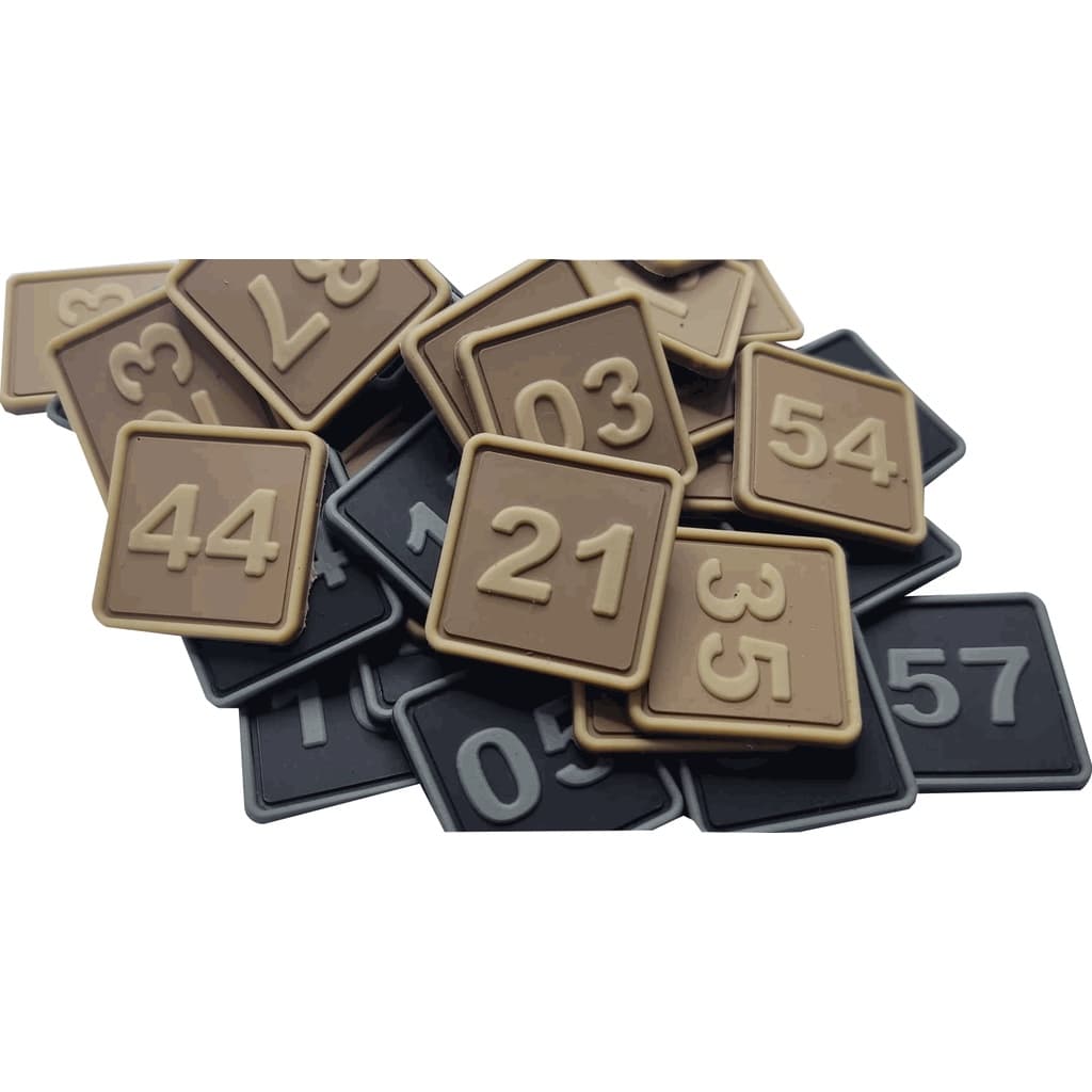 Patch Emblema Número do 01 ao 25 Emborrachado com Velcro
