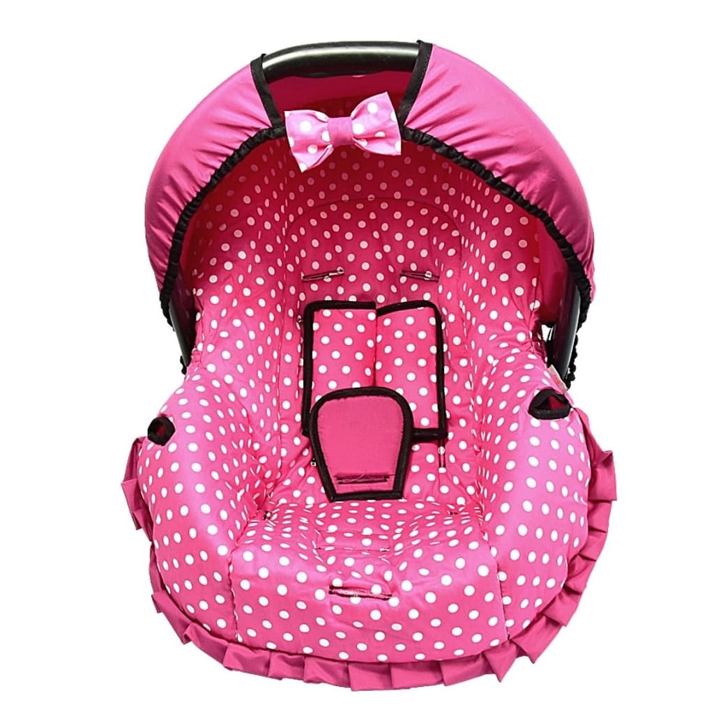 CAPA PARA BEBE CONFORTO - MINNIE ACOLCHOADA KIT 4 PEÇAS FOFINHA UNIVERSAL - ALAN PIERRE BABY