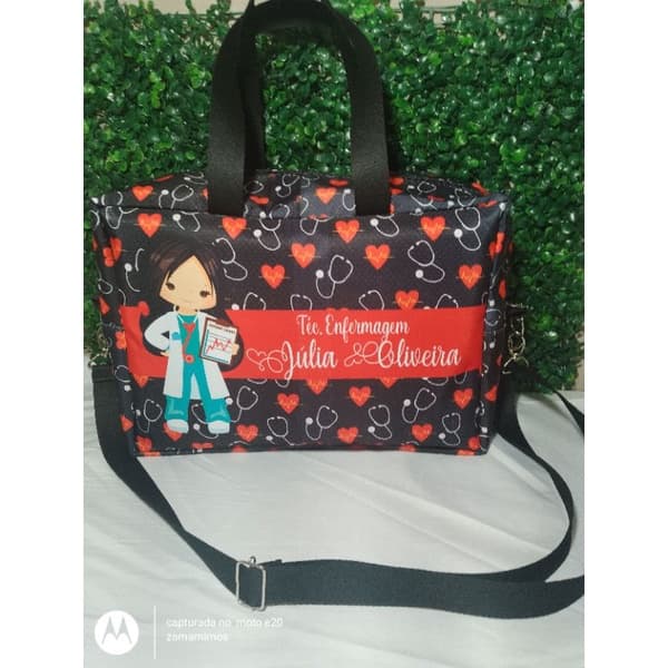 Bolsa G Personalizada enfermagem alça transversal