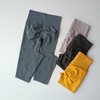 Calça Esportiva Sem Costura De Cintura Alta Leggings Ver Corrida Esmagadora Bumbum