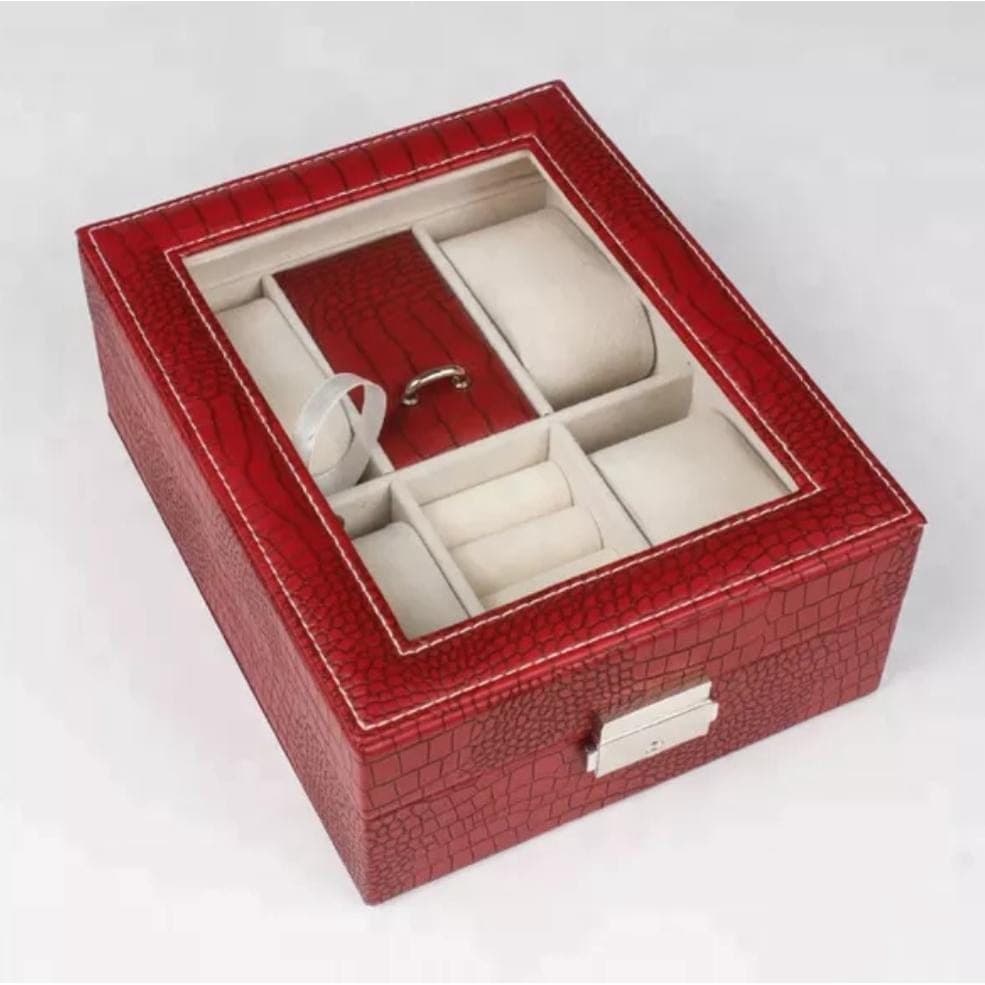 Caixa Porta Relógio 04 Lugares E Porta Joias