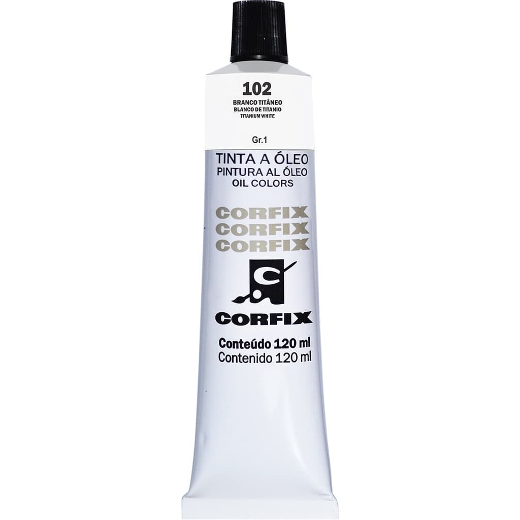 Tinta Óleo Corfix 120ml Cor Branco Titâneo 102 Gr. 1