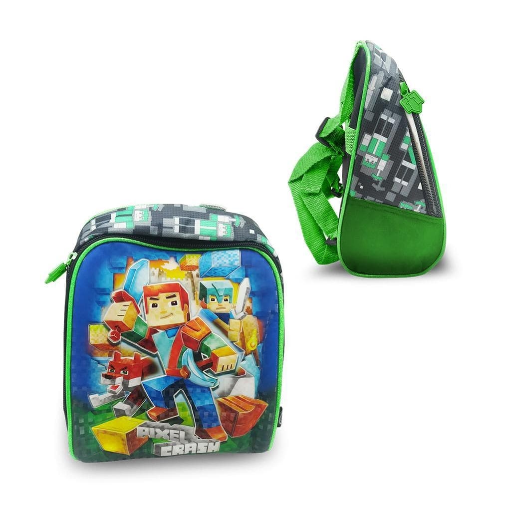 Lancheira Infantil Escolar Pixel Crash Resistente