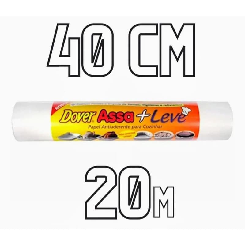 Papel Dover Assa + Leve Antiaderente 40cm X 20 m para Conzinha Black Friday