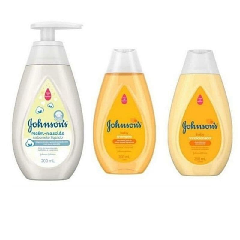 Kit Johnsons Recem Nascido  (sabonete Liquido, Shampoo, Condicionador c/ 200ml)
