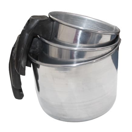 Jogo 3 Leiteira Canecão Fervedor Alumínio Polido (12/14/16) -  MajuFormas