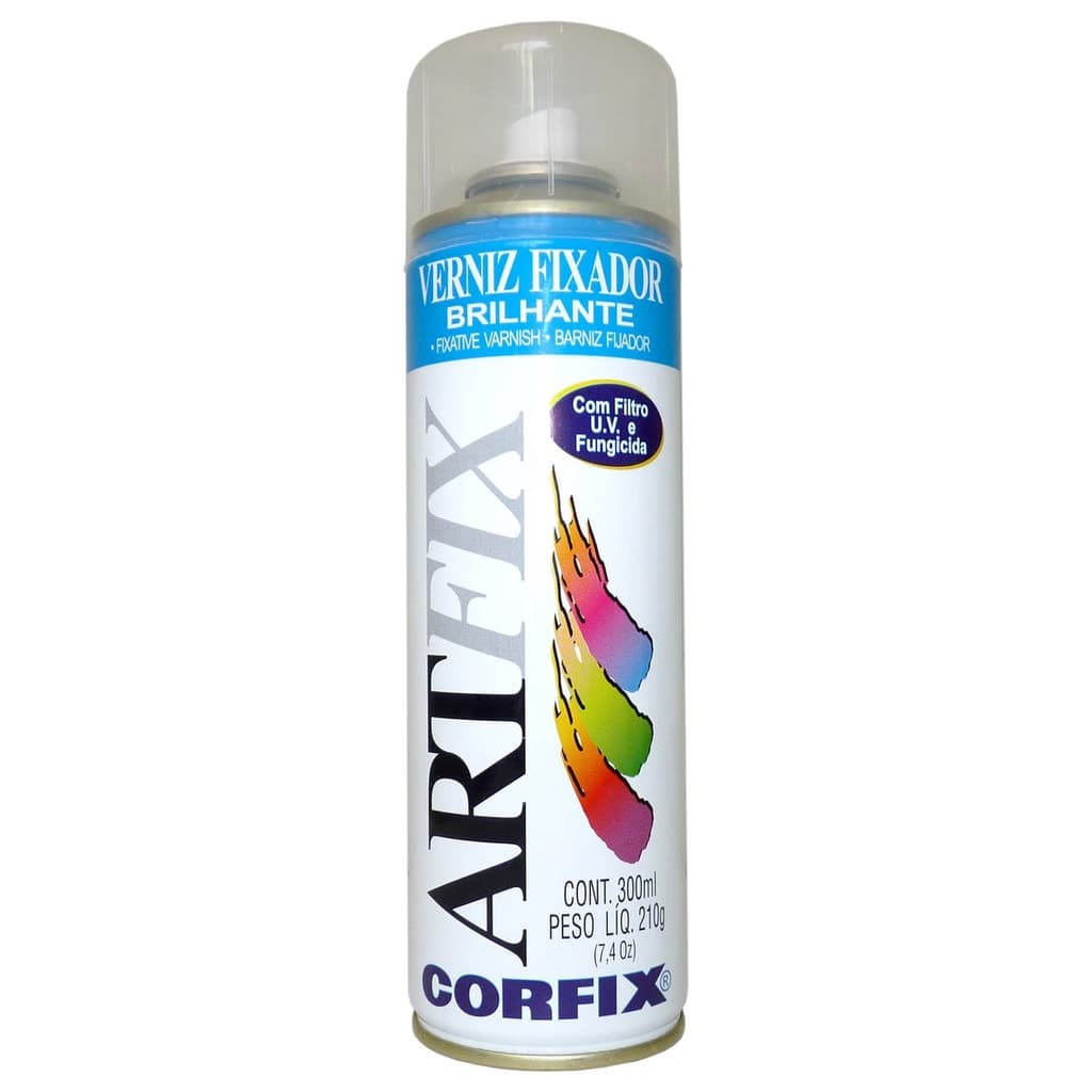 VERNIZ AEROSOL CORFIX FIXADOR 300ml BRILHANTE ARTFIX
