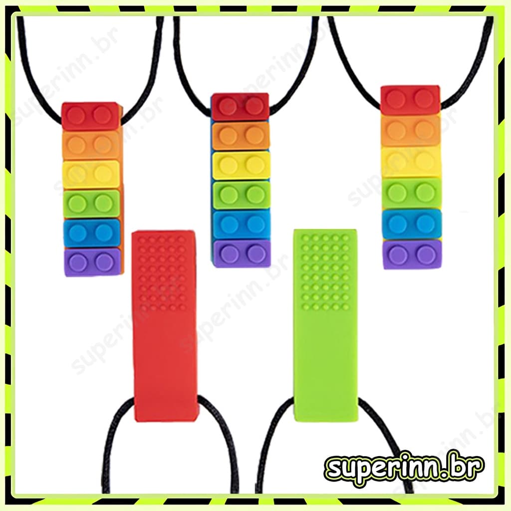 Colar Mordedor Sensorial /Colar Bebê Silicone /Ferramentas De Mastigar Terapia Crianças Brinquedos Chewy