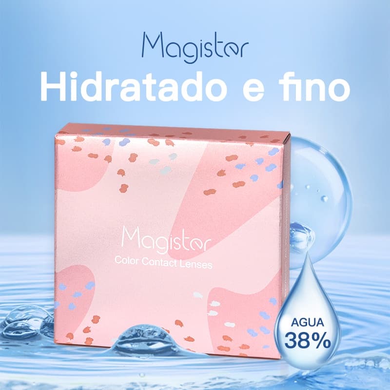 Magister (-1.0 ~-8.0)  2 Pçs/Par Lentes De Contato Com Grau 14.0mm Transparente Natural