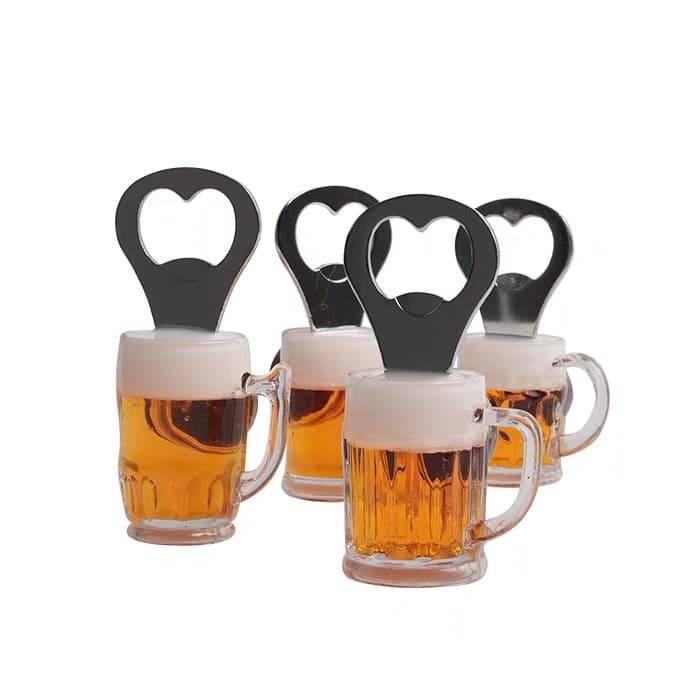 Abridor de Garrafa Cerveja Decorativo Cozinha/Íma de Geladeira Abridor de Garrafa em Forma de Caneca de Chopp