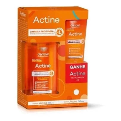 Kit  Actine  Gel de Limpeza Facial Vitamina C 140g + 40g