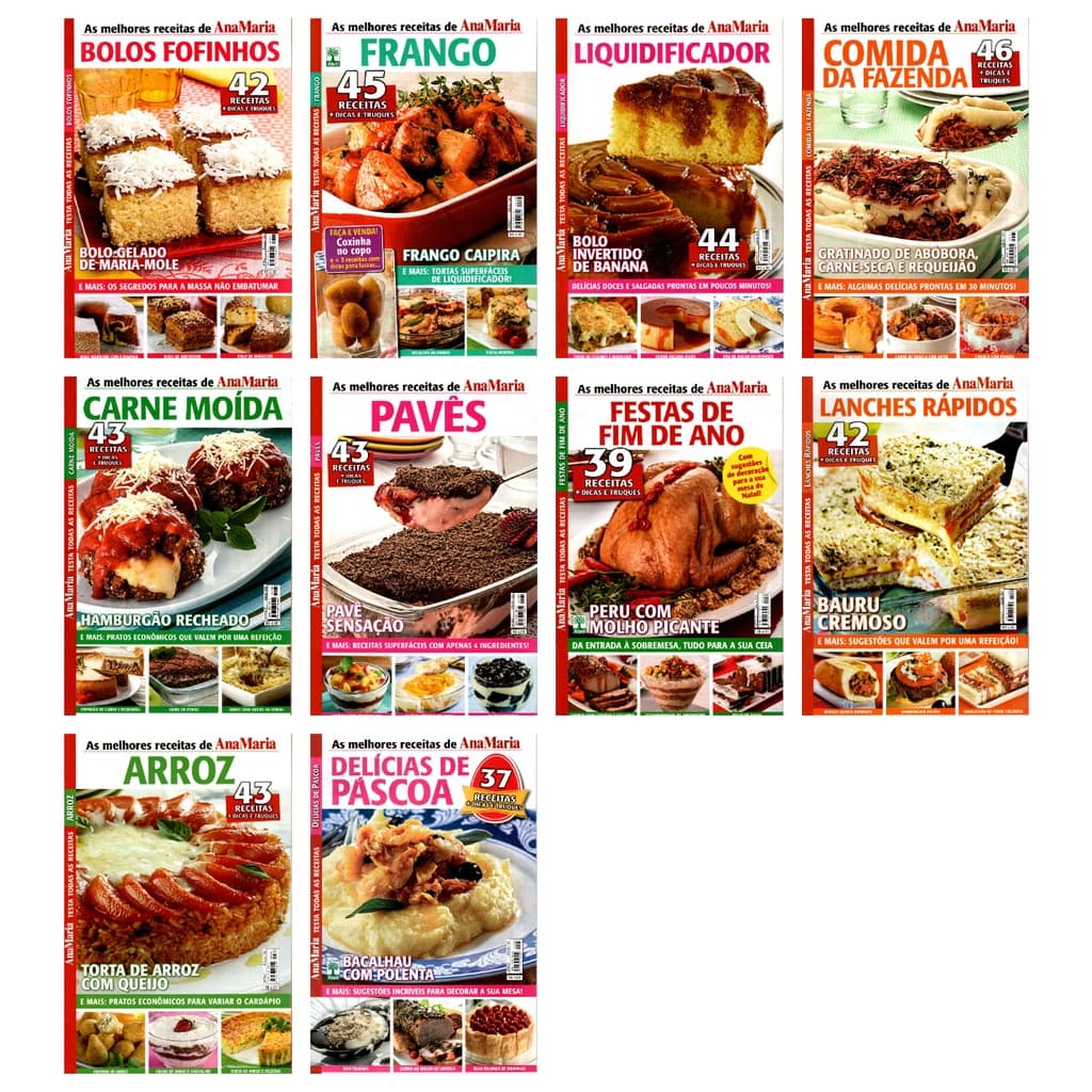 Kit 10 Revistas Culinária As Melhores Receitas De Anamaria