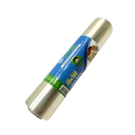 Rolo Bobina Plástico de Filme PVC PARA ALIMENTOS Esticável Multiuso Rolo 28cm X 300m  Embalagem