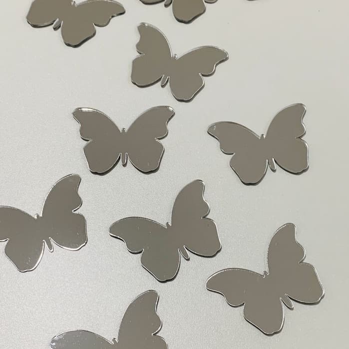 Espelho Decorativo Borboleta 20 peças 6cm