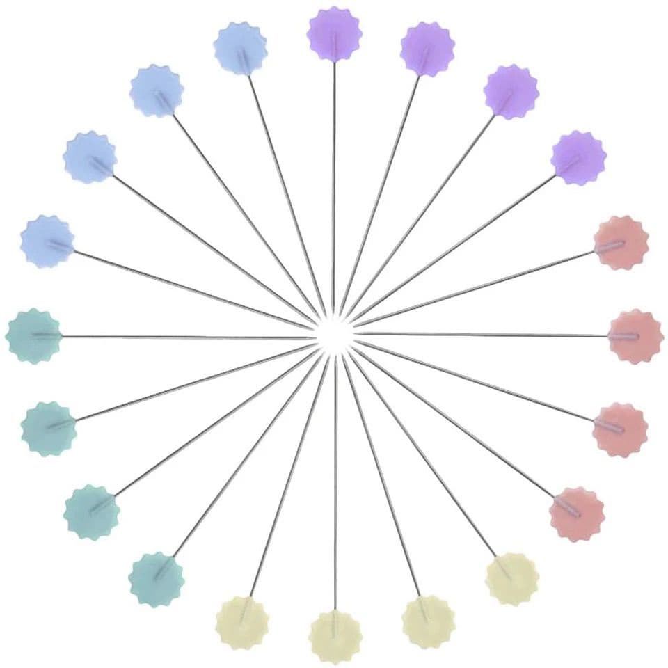 Alfinete Para Patchwork Cabeça Decorativa Costura Aplique - 80 Unidades