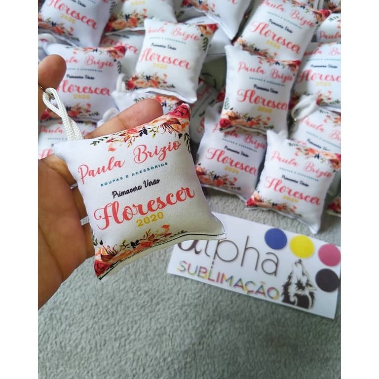 Kit Almochaveiros Chaveiro Almofada 6,50cm x 6,50cm personalizada