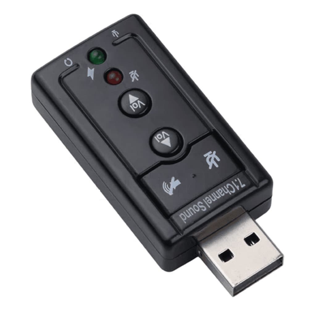 Adaptador Placa De Som Usb 7.1 Adaptador Áudio Notebook Pc