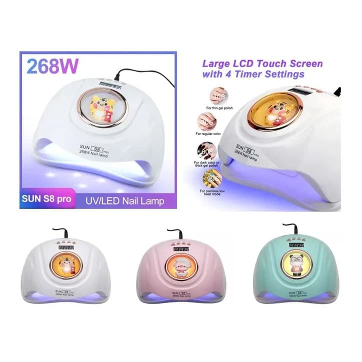 Cabine Unha 268W Led Uv 2 Em 1 Bivolt Temporizador Sun S8 Pro Profissional Bichinho