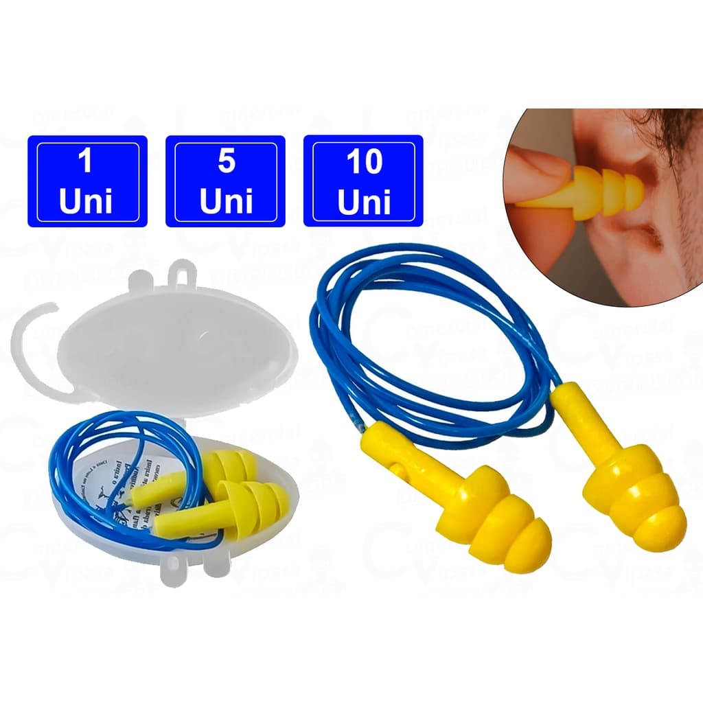 Protetor Auricular Auditivo Abafador De Som16dB Proteção Tampões De Ouvido