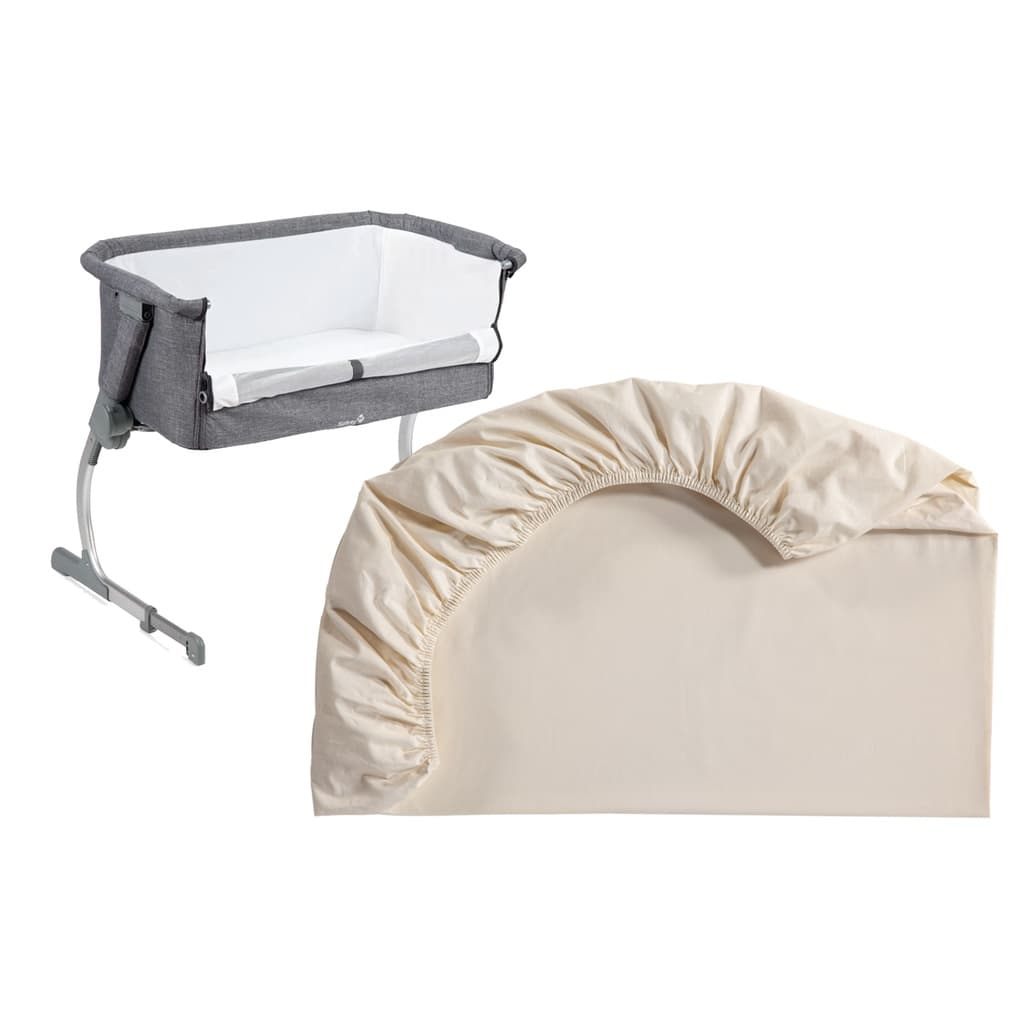 Lençol para Berço Portátil Side By Side - Safety - 100% Algodão 400 Fios
