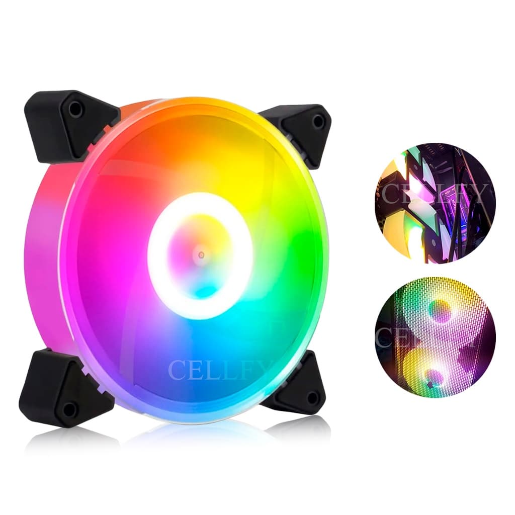 Cooler Fan Rgb 120mm Pc Gamer Fan Gabinete Kcool 3+4pinos - Knup