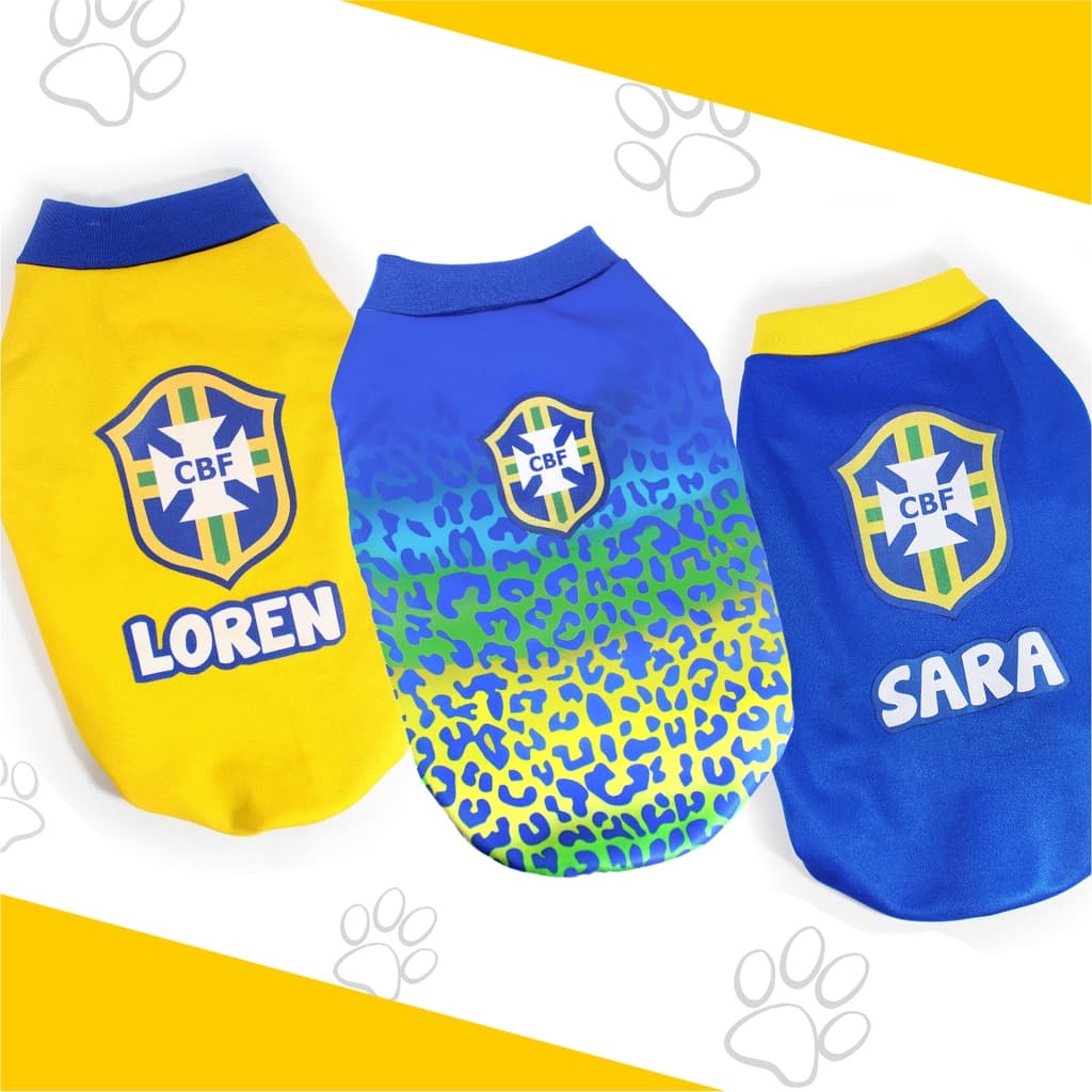 Roupa Pet Regata Camiseta Copa Brasil - Tam XPP AO G