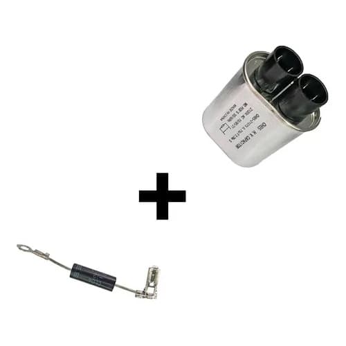 Kit Capacitor 2100v Alta Tensão Microondas 0,75uf + 1 Diodo