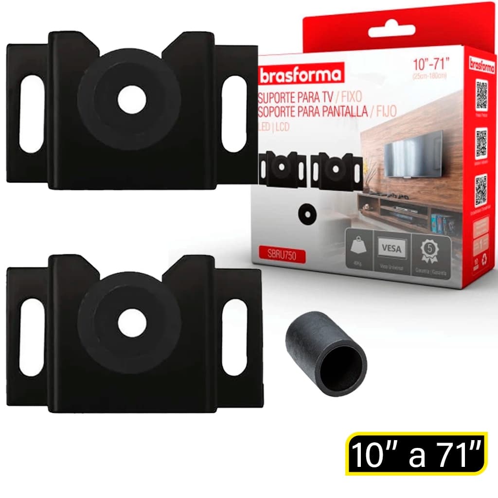 Kit Suporte Para Televisão TV Monitor Led Lcd Universal Smart De Polegadas Várias Marcas Modelos