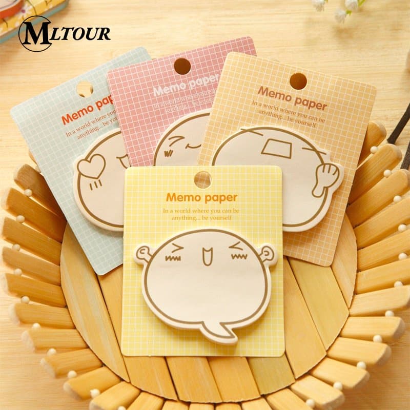 Emoticon de desenho animado criativo inspirador N Times Post Cute Notes Mensagem Note Notebook