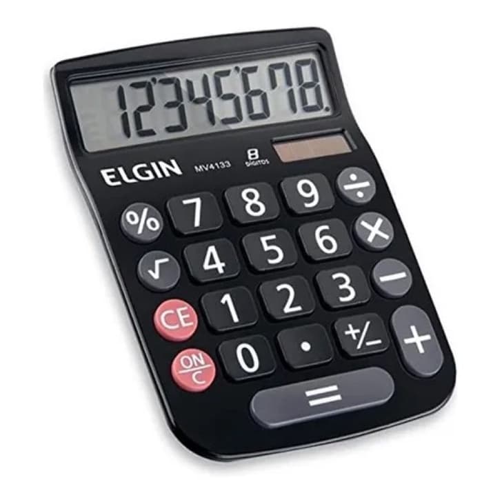 Calculadora De Mesa 8 Dígitos Preta Mv4133 Elgin