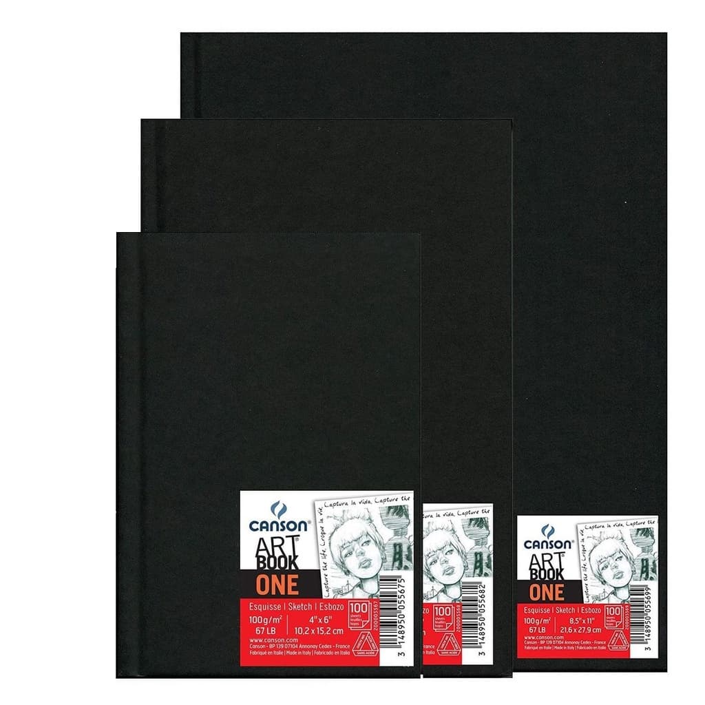 Caderno Sketchbook A4 A5 A6 Canson Artbook One 98 Folhas 100g/m2