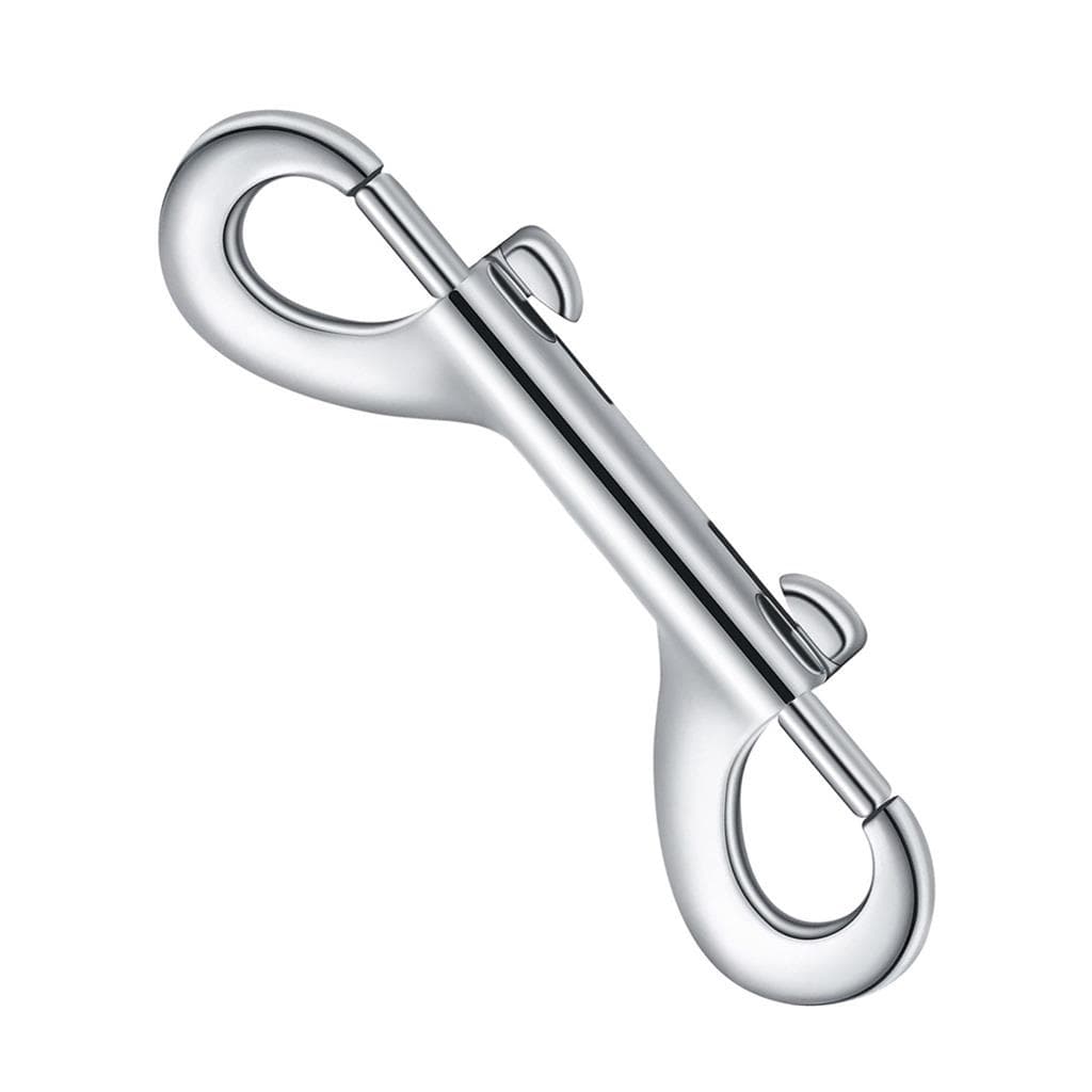 Mosquetão Gancho 2 Pontas Ação Dupla Coleira Guia Cachorro Uso Geral Aço Inoxidável 304 Náutico Promo