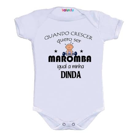 Body Bebê Personalizado  Dinda Maromba Dinda