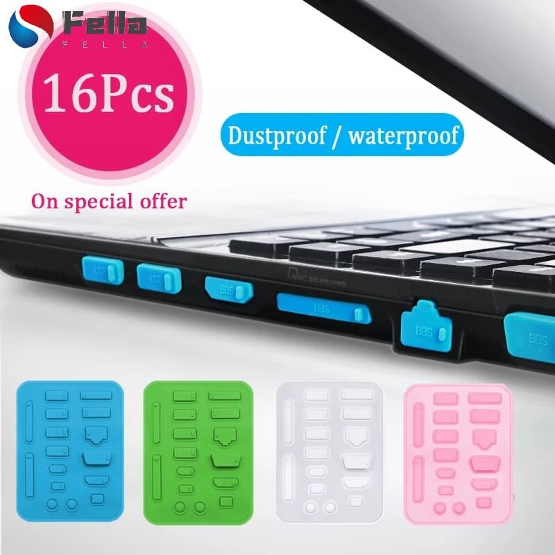[Novo] 16 Pçs/Set Colorido Anti Poeira Plug/Silicone Tampa Superior À Prova De Do Plugue USB/Interface D'água Para Lapto