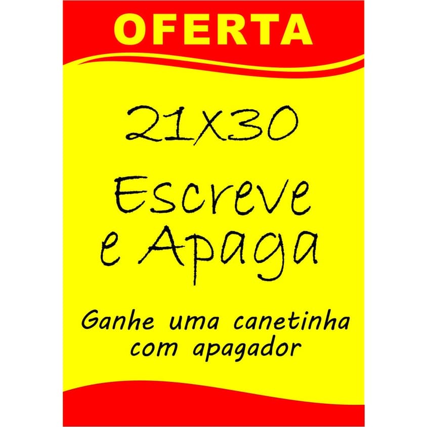 10 Placas Cartaz de Oferta Promoção Preço 21x30 com 10 unidades
