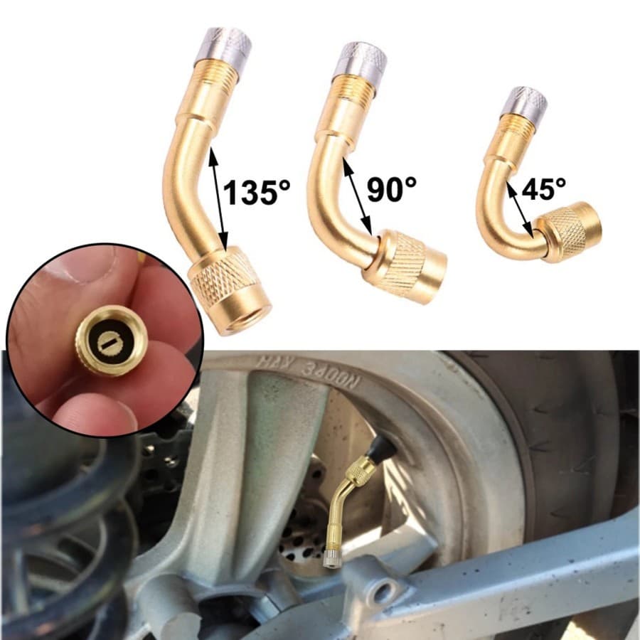 45 90 135 Graus Adaptador De Válvula Dobrada Angular/Extensão De Haste Para Pneus De Bicicleta/Conector De Inflador De Tubo De Latão Motocicleta