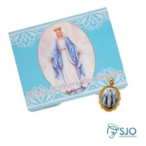 Kit Cartões com Medalha de Nossa Senhora das Graças