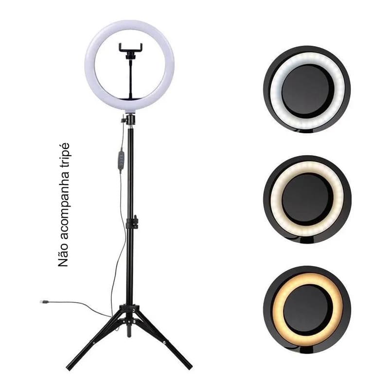 Ring Ligth Para Gravar Videos Fotos Youtuber Tik Tok Influencer Iluminadora