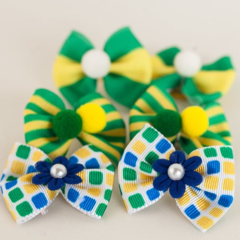 Laço Pet Copa do Mundo kit de Lacinhos