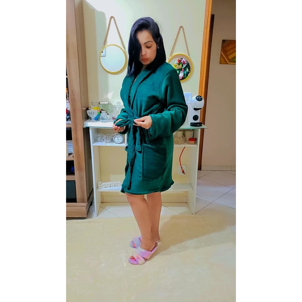 Roupão Dormir Confortável Microfibra - Toque Macio - Antialérgico