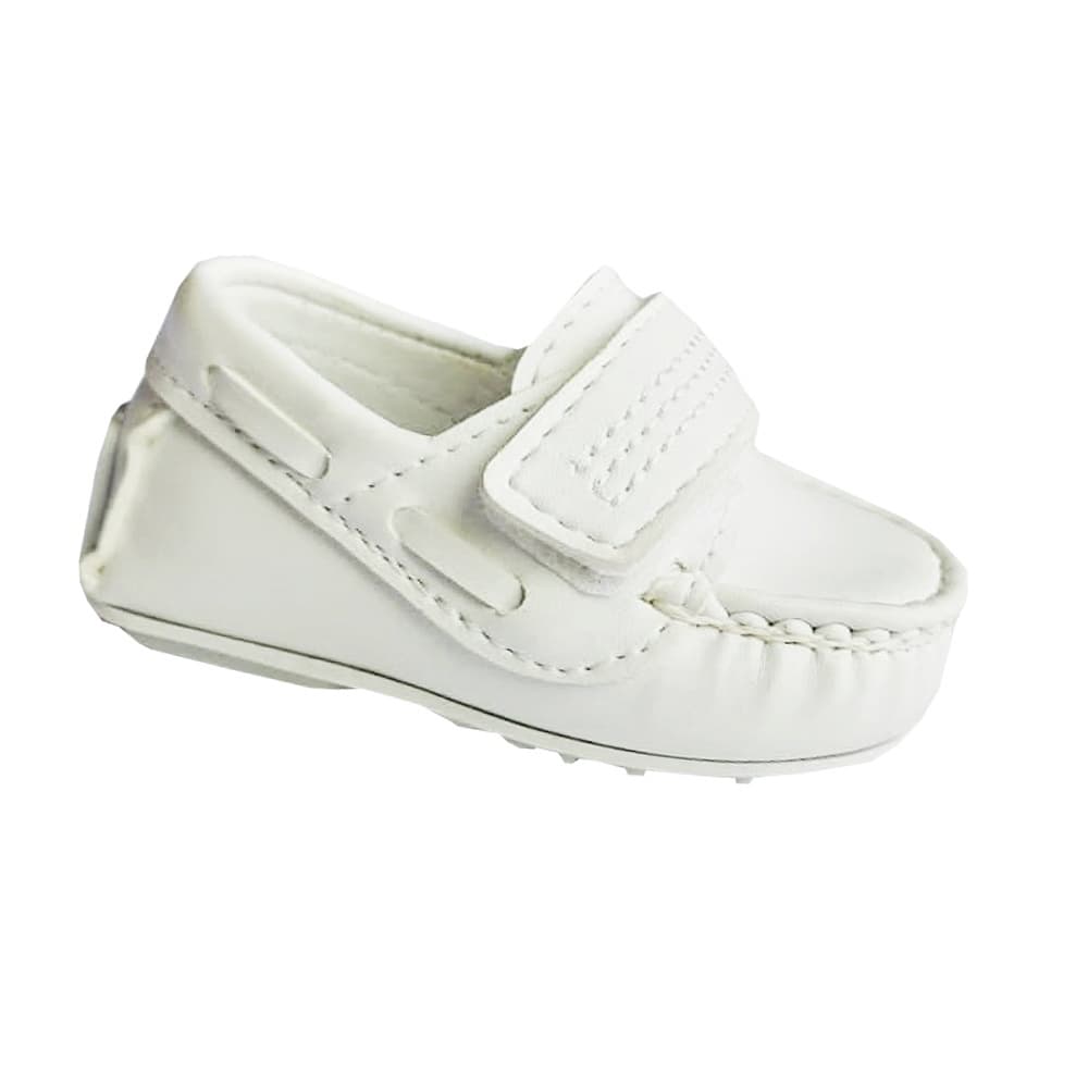 Sapato Infantil Mocassim Branco Festa Batizado Bebê Menino