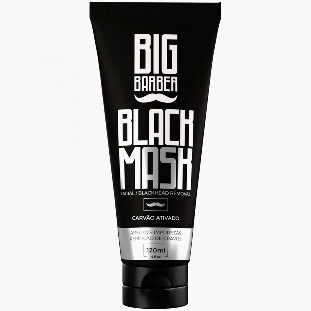 Máscara Remoção Cravos Big Barber Black Mask 120ml Profissional