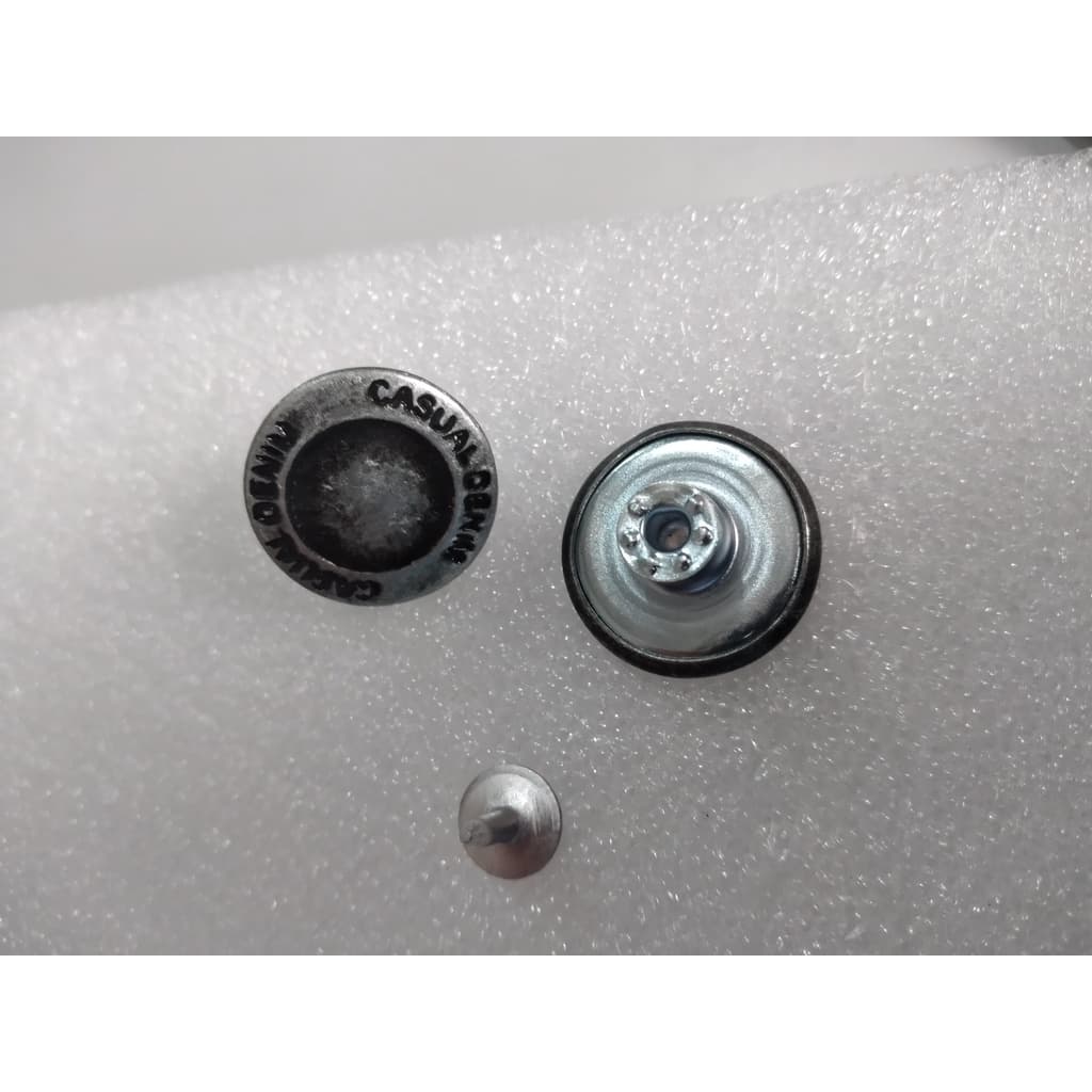 25 Peças Botao Calca Jeans 20 Prata Velha Flexivel Metal