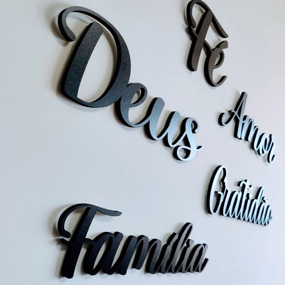 Palavras/Frases/Nome Decorativas em MDF 3mm para parede com 8cm altura, palavras personalizadas