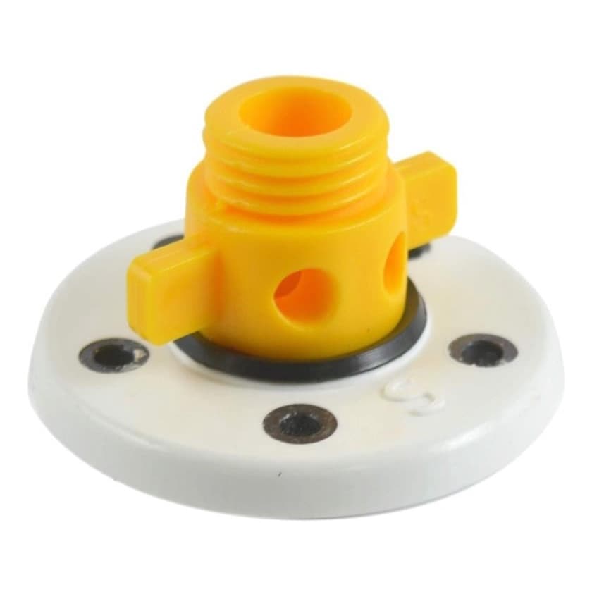 Bujão de Dreno Saída De Água p/ Popa e Viveiro Com Flange p/ Barco Alumínio